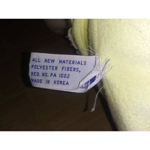 VTG Heart To Hear Yellow Bear Stuffed Animal Yellow Pajamas Stuffed Heart Plush - Picture 4 of 11